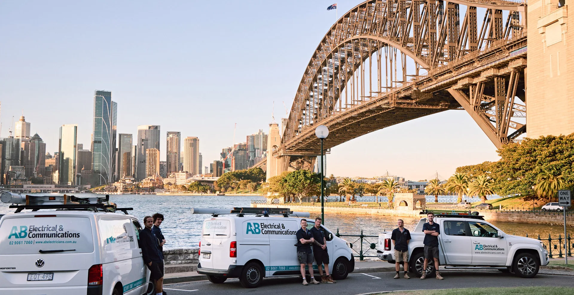 The Electricians Rose Bay team at the end of a run